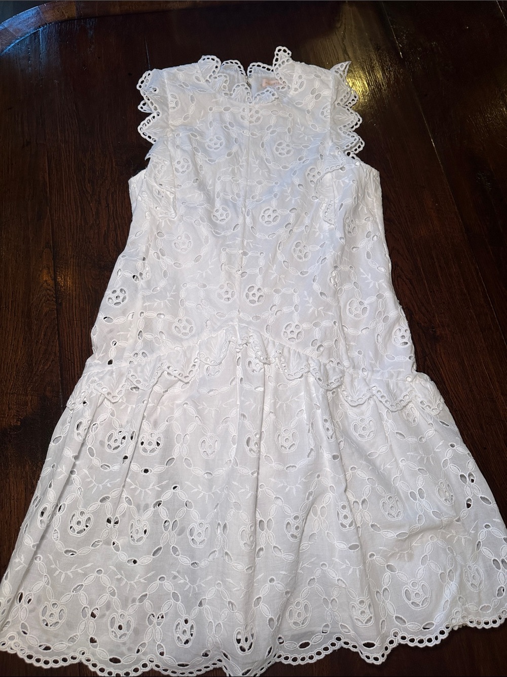 Rebecca Taylor White Eyelet Ruffle Sundress